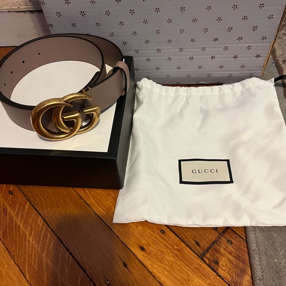 Gucci belt dusty pink. Wide width - Picture 3 of 6